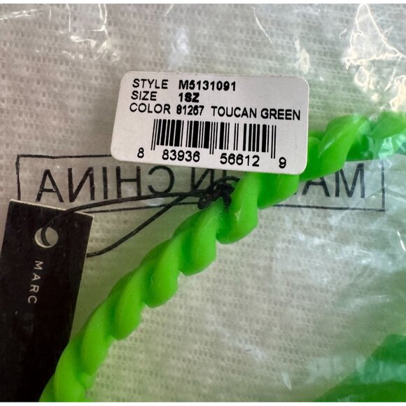 Marc By Marc Jacobs Toucan Green Silicone Braided Bracelet - Picture 2 of 4